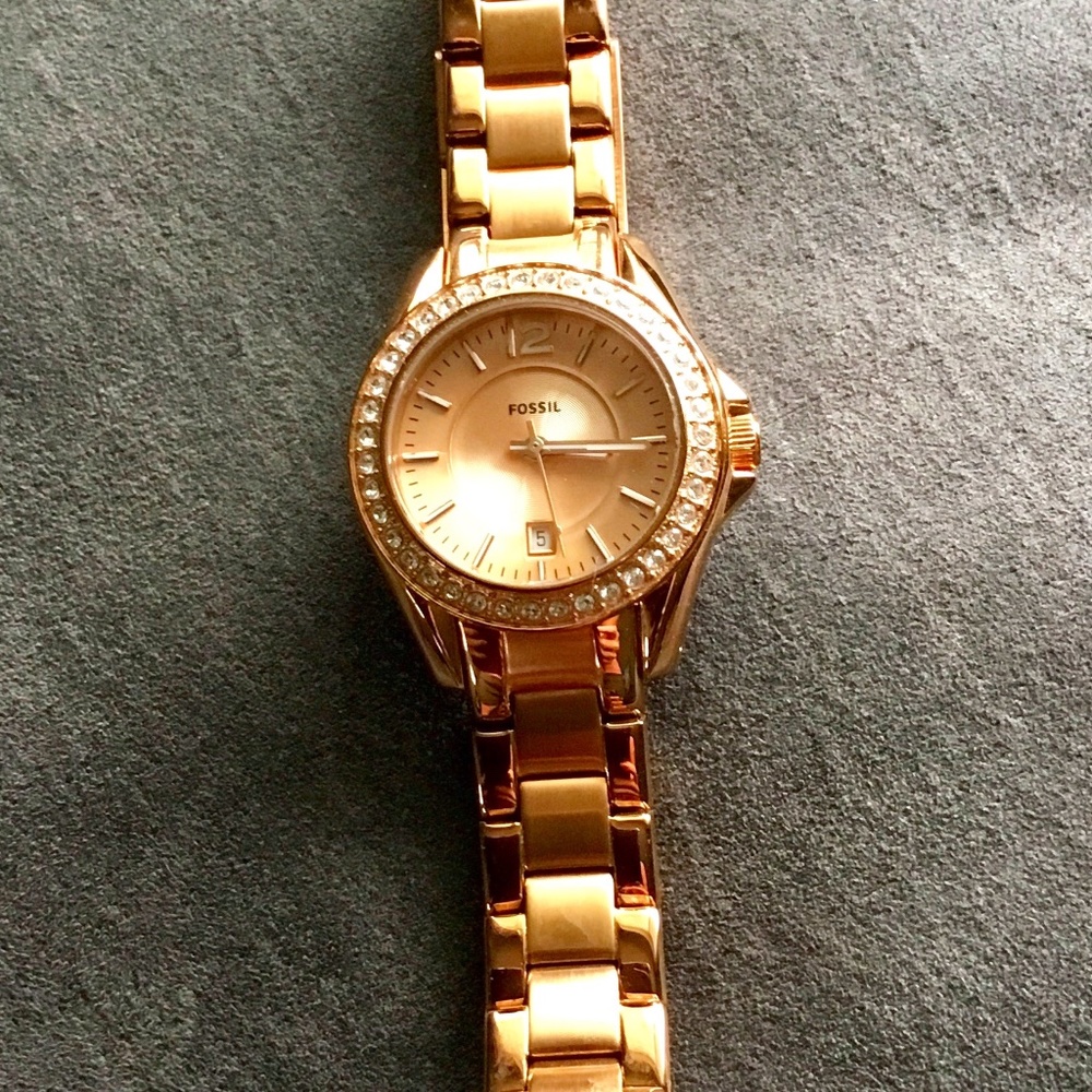 Fossil watch in bronze